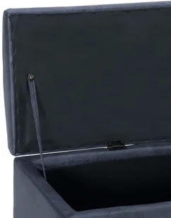 vidaXL Ławka ze schowkiem, 116 cm, szara, sztuczna skóra zamszowa vidaXL - Ławki do przedpokoju - miniaturka - grafika 8