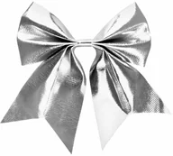 Pozostałe akcesoria świąteczne - Arpex Kokarda srebrna metaliczna - 1 szt. BN0486SRE - miniaturka - grafika 1