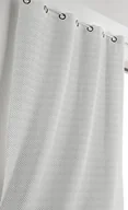Zasłony - Linder 1570/90/47030/zasłona 377fr geometryczny wzór jasnoszary poliester/lnu 140 x 240 cm 1570/90/47030/377FR/140X240 - miniaturka - grafika 1