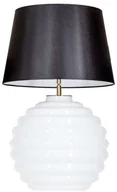 Lampy stojące - 4concepts Stojąca LAMPA stołowa SAINT TROPEZ WHITE L215922229 abażurowa LAMPKA nocna do sypialni czarna biała L215922229 - miniaturka - grafika 1