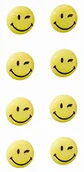 Magnesy - Franken Franken HM20S/8 magnes samoprzylepny motyw Happy (20 mm, 8 sztuk) żółty HM20S/8 - miniaturka - grafika 1
