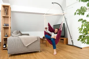 Amazonas Stojak do fotela hamakowego AMAZONAS Palmera, srebrny - Pozostałe meble ogrodowe - miniaturka - grafika 17