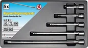 Klucze i nasadki - Kraftmann 6110 komplet przedłużenie przechylane 6,3 (1/4 cala) 5-częściowy klucz nasadowy adapter narzędzi - miniaturka - grafika 1