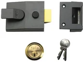 Inne - Yale Locks rygiel 89 FAHRRADSCHLOSS lampka nocna rygiel DMG Satin chrom cylinder 60 MM trzpienia Box - miniaturka - grafika 1