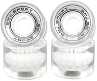 Akcesoria do skatingu - SMJ Kółka do deskorolki plastikowej 60x45mm 4szt półprzeźroczysto białe K3367-0 - miniaturka - grafika 1