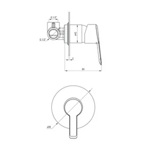 Deante Arnika Bateria natryskowa podtynkowa bez przełącznika natrysku - chrom BQA_044L - Baterie podtynkowe - miniaturka - grafika 2