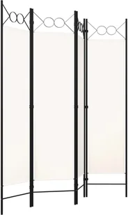 vidaXL Parawan 4-panelowy, biały, 160 x 180 cm vidaXL - Parawany - miniaturka - grafika 3