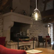 Lampy sufitowe - SLV Para Cone GL żyrandol, szklany klosz, biały - miniaturka - grafika 1