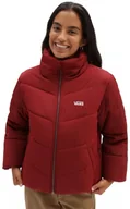 Kurtki damskie - Vans kurtka street zimowa damska FOUNDRY V PUFFER MTE JACKET Pomegranate - miniaturka - grafika 1