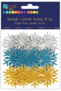 Craft Naklejki z pianki brokatowe śnieżynki DP - Przybory szkolne - miniaturka - grafika 4