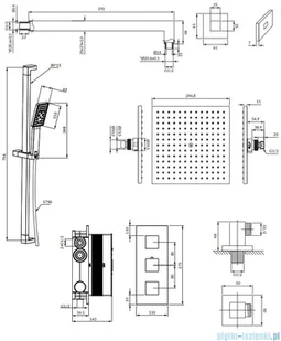Omnires Fresh podtynkowy zestaw prysznicowy termostatyczny chrom SYSFR12XCR | - Zestawy prysznicowe Omnires Fresh podtynkowy zestaw prysznicowy termostatyczny chrom SYSFR12XCR | - Zestawy prysznicowe - miniaturka - grafika 2