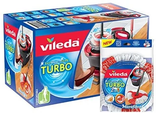 Vileda , "Easy Wring and Clean Turbo", kompletny zestaw z zamkiem z mikrofazy-mop i kosz 157581 - Miotły, szufle, mopy Vileda , "Easy Wring and Clean Turbo", kompletny zestaw z zamkiem z mikrofazy-mop i kosz 157581 - Miotły, szufle, mopy - miniaturka - grafika 1