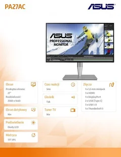 Asus PA27AC 90LM02N0-B01370 - Monitory - miniaturka - grafika 9