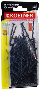 Koelner Wkręty fosfatowane 3,5x45mm do montażu płyt G-K do elementów drewnianych, opakowanie 120 szt - Wkręty - miniaturka - grafika 2