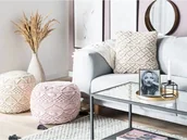 Poduszki dekoracyjne - Beliani Zestaw 2 poduszek dekoracyjnych makrama 45 x 40 cm beżowy GOREME - miniaturka - grafika 1