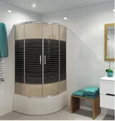 Kabiny prysznicowe - Durasan Kabina prysznicowa 90x90x165 PARMA Brown WK-90 - miniaturka - grafika 1