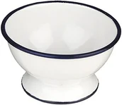 Akcesoria i części AGD - Ibili 903812 miska "Blanca" z nóżką, stal nierdzewna, Biały/niebieski, 12 x 12 x 10 cm 903812 - miniaturka - grafika 1