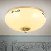 Lampy sufitowe - Orion Lampa sufitowa Landhaus mosiądz niebieska 28cm - miniaturka - grafika 1