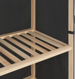 vidaXL vidaXL 3-poziomowa szafa na ubrania, szara, 79x40x170 cm, tkanina - Szafy - miniaturka - grafika 5