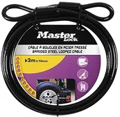 Zabezpieczenia do roweru - Master Lock 49EURD linka zakończona pętlami, długość 3 m 49EURD - miniaturka - grafika 1