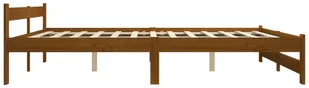 vidaXL Lumarko Rama łóżka, miodowy brąz, lite drewno sosnowe, 200 x 200 cm 322011 - Łóżka - miniaturka - grafika 5