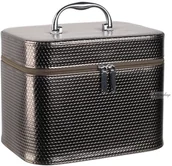 Pozostałe akcesoria kosmetyczne - INTER-VION Metaliczny kuferek na kosmetyki - 415 204 - XL - miniaturka - grafika 1