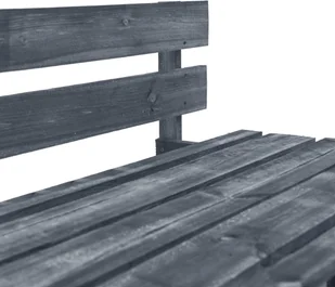 vidaXL Ogrodowa ławka z palet, drewno FSC, szara - Ławki ogrodowe - miniaturka - grafika 3