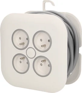 Orno Przedłużacz zwijany z płaską wtyczką 4x250V AC przewód 7m OR-AE-1375 - Przedłużacze i rozgałęźniki - miniaturka - grafika 2