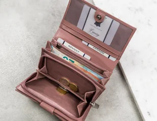 Cavaldi 4U Klasyczny skórzany portfel damski z klapą na zatrzask - Portfele - miniaturka - grafika 11