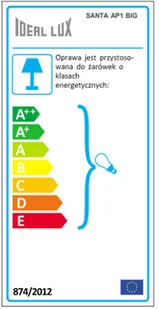 Ideal Lux Lampa Ścienna Santa Ap1 Big Transparente 087368 Wys. 24,0 - Lampy ścienne - miniaturka - grafika 3