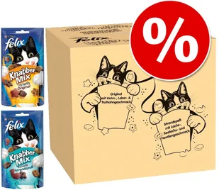 Felix Drugie opakowanie 70% taniej! Pakiet mieszany Felix Party Mix, 32 x 60 g - Original i Strand, 2 x (16 x 60 g) - Przysmaki dla kotów - miniaturka - grafika 2