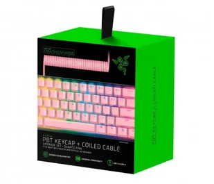 Razer PBT Keycap + Coiled Cable Upgrade Set Quartz Pink RC21-01491000-R3M1 RC21-01491000-R3M1 - Tuning komputera - akcesoria - miniaturka - grafika 2