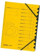 Teczki i skoroszyty - Herlitz 10843340 teczka na dokumenty Quality 1-12, A4, żółta, 12 przegródek z gumowym ściągaczem, 1 sztuka 10843340 - miniaturka - grafika 1