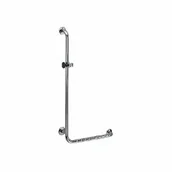 Akcesoria do armatury i ceramiki - Koło SANITEC L1023521 LEHNEN FUNKTION Poręcz prysznicowa "L" lewa gładka - miniaturka - grafika 1