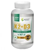 Witaminy i minerały dla sportowców - Wish , Witamina K2, MK-7 100mcg + D3 2000IU 50mcg in MCT Oil, 120 kapsułek - miniaturka - grafika 1