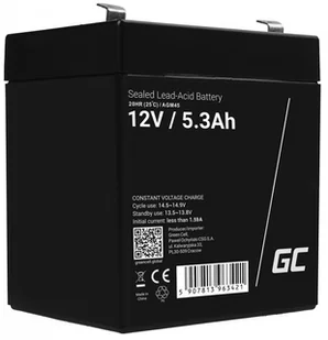 Green Cell Akumulator bezobsługowy AGM VRLA 12V 5.3Ah do systemów alarmowych i zabawek AGM45 - Baterie do zasilaczy awaryjnych UPS - miniaturka - grafika 2
