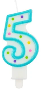 GO Świeczka cyferka piątka 5 z kropeczkami - 1 szt. PF-SCK5 - Urodziny dla dorosłych - miniaturka - grafika 2