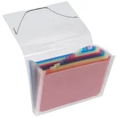 Teczki i skoroszyty - VELOFLEX Veloflex 4446290 - teczka z przegródkami A4, 12-częściowa, crystal kolorowa 4446290 - miniaturka - grafika 1