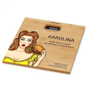 Wagi łazienkowe - Murrano Waga bambusowa łazienkowa z nadrukiem dla przyjaciółki na 30 urodziny WAG2-004 - miniaturka - grafika 1