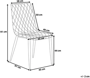Beliani Zestaw do jadalni 2 krzesła kremowe MONTANA - Krzesła - miniaturka - grafika 8