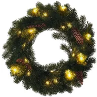 Oświetlenie świąteczne - Solight Solight 1V239 - LED Bożonarodzeniowy wianek zewnętrzny 15xLED/3xAA IP44 - miniaturka - grafika 1