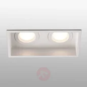 Oprawy, klosze i abażury - FARO BARCELONA Einbauleuchte Hyde, 2flammig IP44 in Weiß - miniaturka - grafika 1