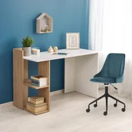 Biurka - FINO biurko dąb złoty / biały (1p=1szt) - miniaturka - grafika 1