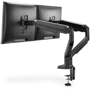 Digitus Ramię biurkowe podwójne z zaciskiem regulowane 2xLCD max. 32" max. 2x 9kg uchylno-obrotowe czarny DA-90395 - Uchwyty do monitorów - miniaturka - grafika 4