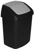 Kosze na śmieci - Curver 229421 24,6 x 19,8 x 37,3 cm 10 litrów z tworzywa sztucznego kosz na śmieci z uchylną pokrywą Czarny/Szary 03984-Y09-00 - miniaturka - grafika 1