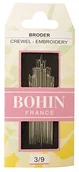 Akcesoria i części do maszyn do szycia - Bohin bohin 00768 igły do haftowania nr 3  9 768 - miniaturka - grafika 1