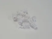 Karnisze - Gardinia 10 sztuk wkręt z hamulcem, firanki ustalaczem firmy  kolor biały - miniaturka - grafika 1