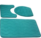 Dywaniki łazienkowe - Euromat Dywaniki Łazienkowe Sumba Szmaragdowy Morski 23 13527 - miniaturka - grafika 1