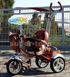 Super-Toys DE LUXE ST-KR-01-AIR-BRĄZOWY - Rowerki trójkołowe - miniaturka - grafika 3