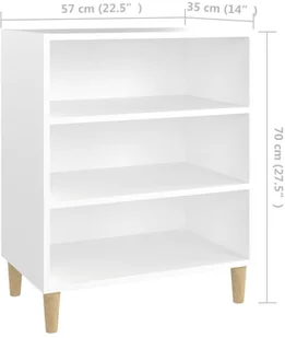 vidaXL Lumarko Szafka biała, 57x35x70 cm, płyta wiórowa 806049 - Szafki do salonu - miniaturka - grafika 12